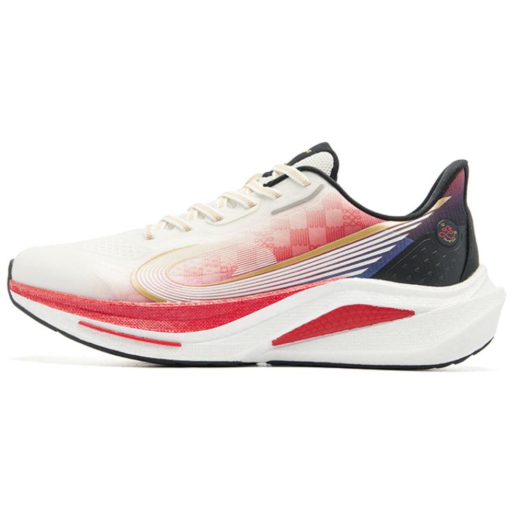 

QIAODAN Кроссовки для бега Boundaryless 7.0 с низким верхом, износостойкие, дышащие, Rebound, мужские, белые, красные