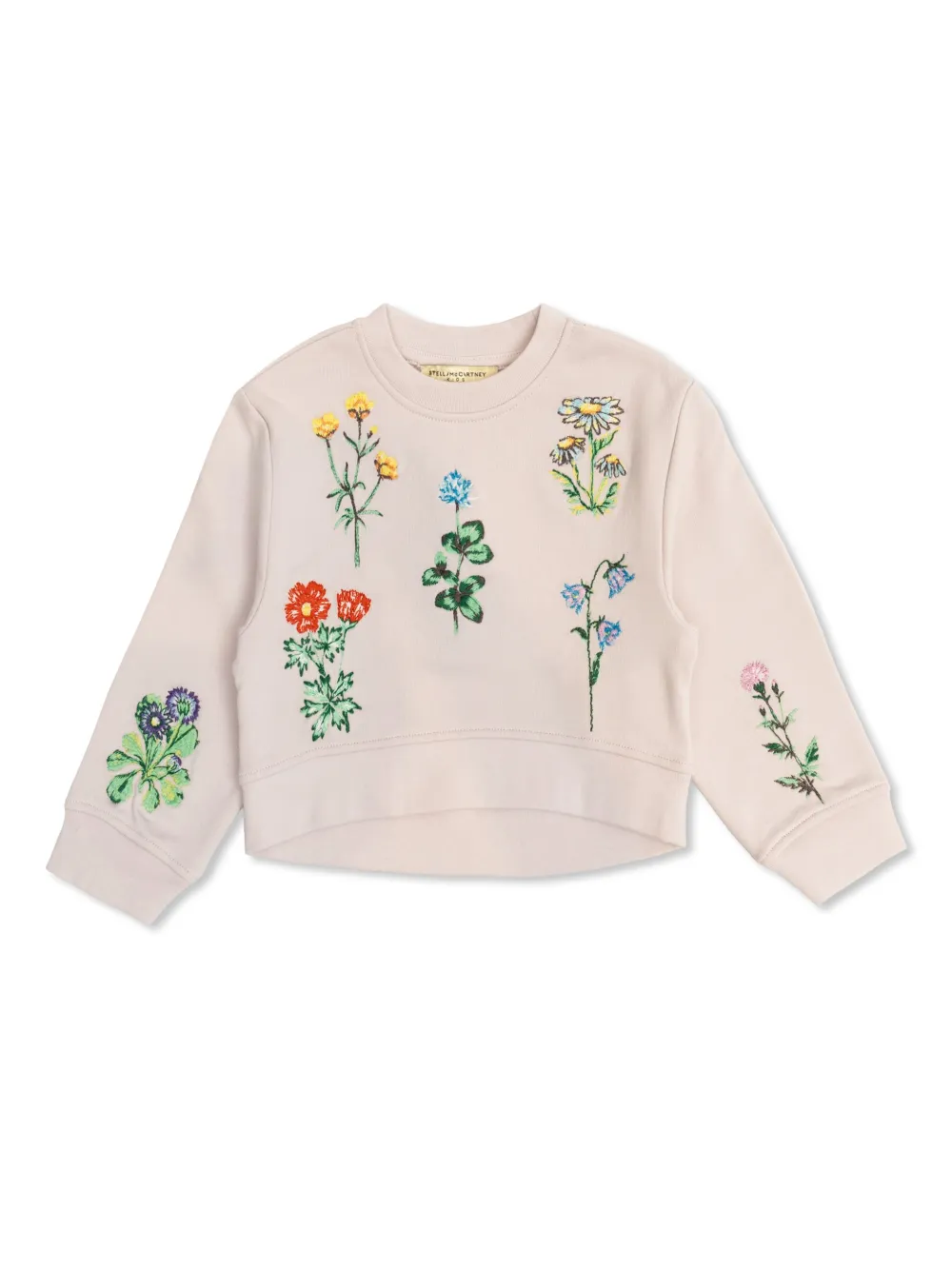 

Толстовка с цветочной вышивкой Stella McCartney Kids, нейтральный