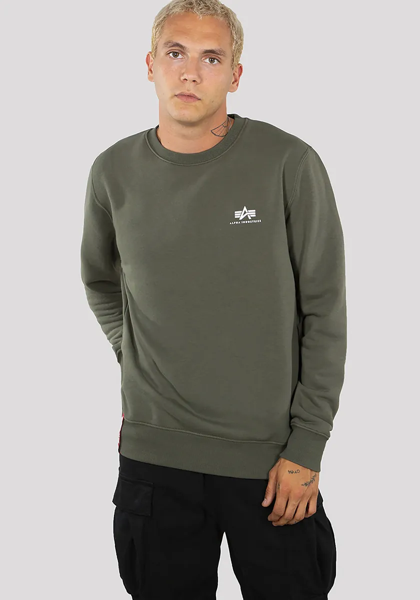 

Толстовка Alpha Industries "Basic Sweater small Logo", оливковый