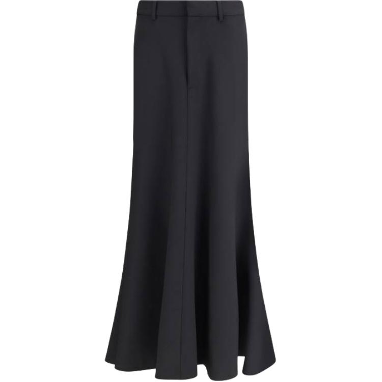 

Шерстяная макси-юбка Balenciaga, белый