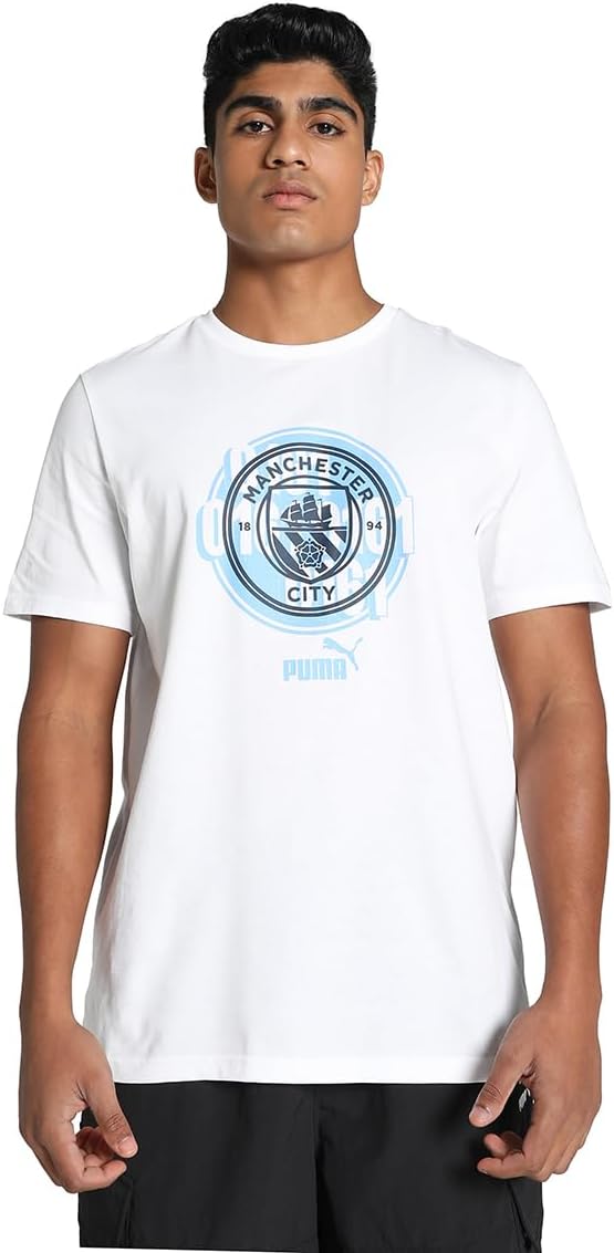 

Мужская спортивная футболка PUMA MCFC ftblCulture Tee 777774, белый