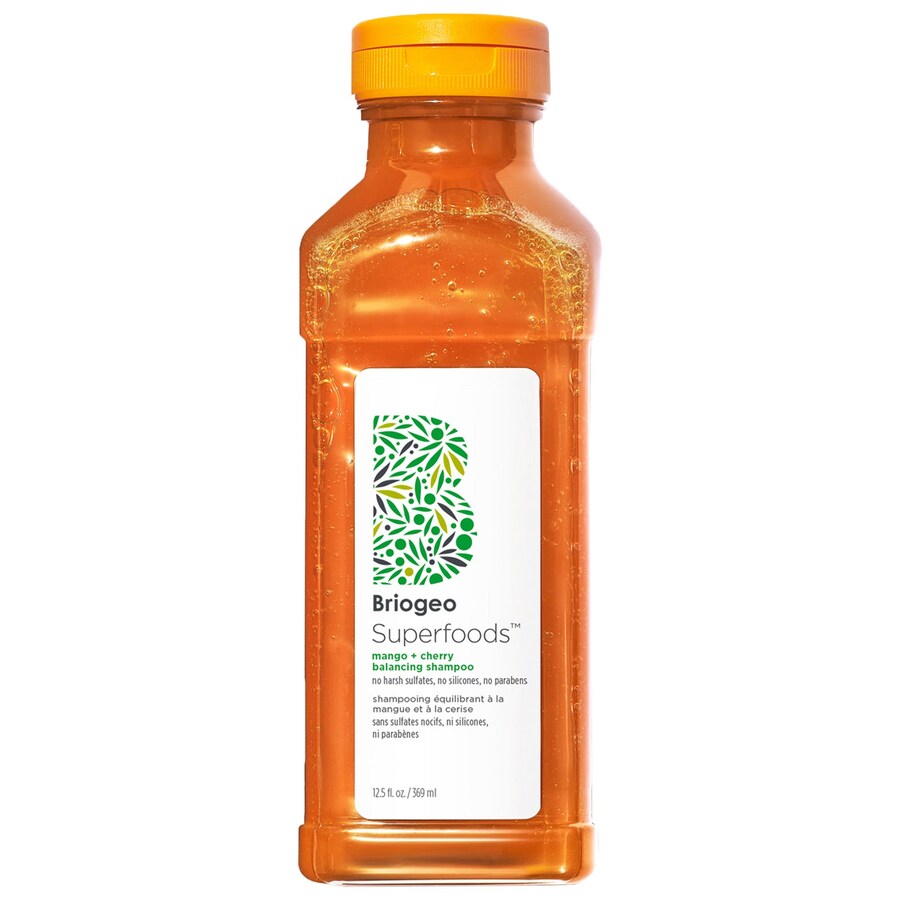 

Шампунь Superfoods Mango + Cherry для контроля и балансировки жирности кожи Briogeo, 12.5 oz/369 mL