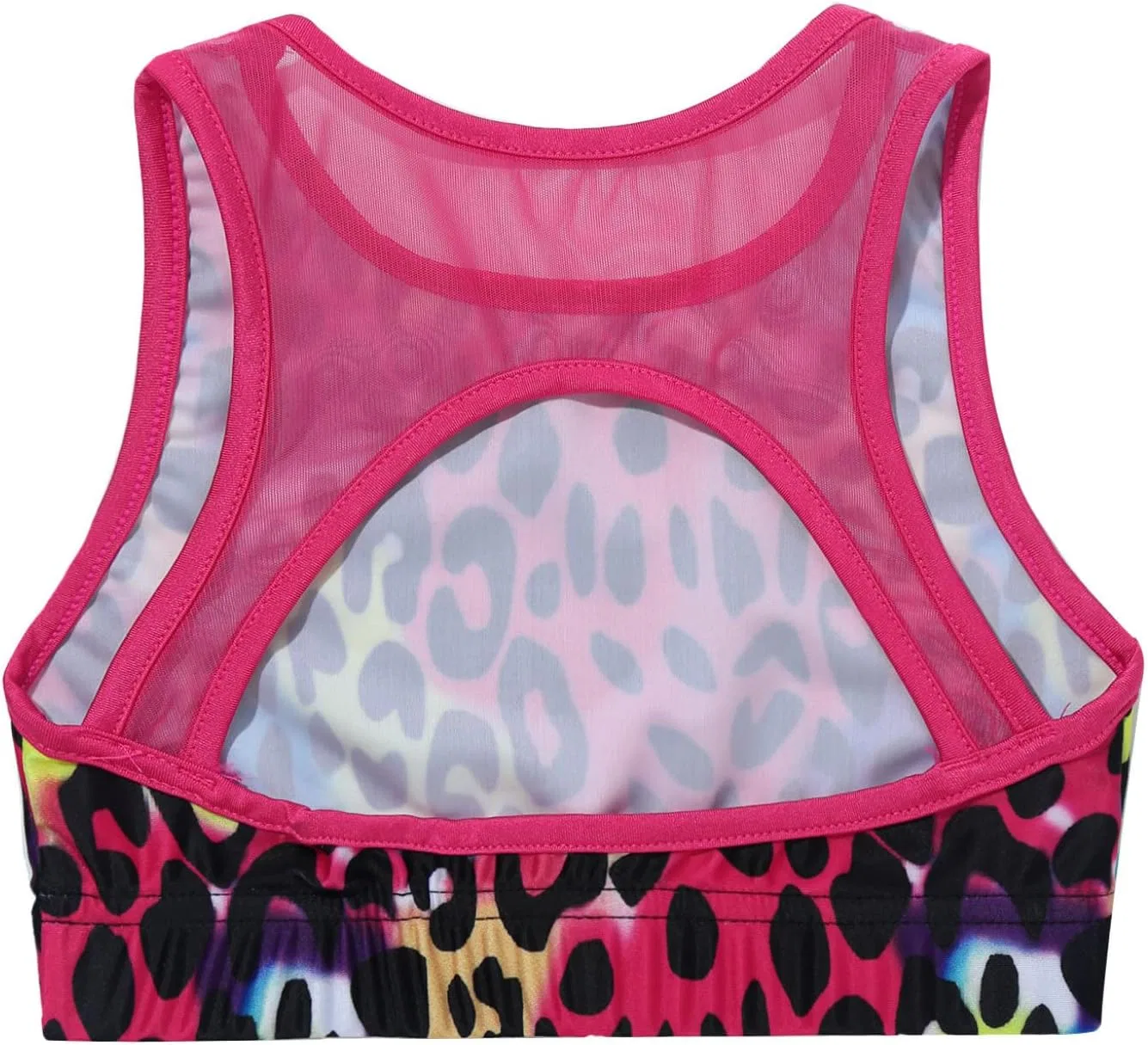 Детский спортивный костюм Venjoe, топ с шортами и леггинсами, Leopard — фото 4