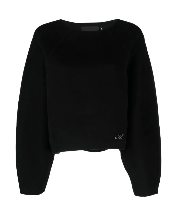 

Повседневный черный шерстяной кашемировый пуловер Axel Arigato, черный