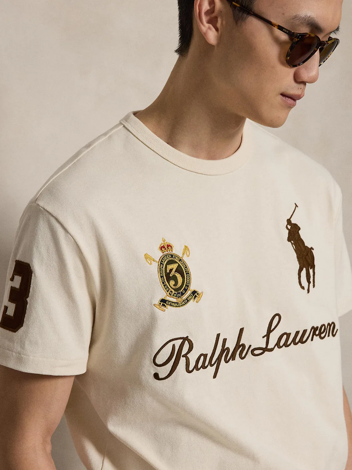 Рубашка Polo Ralph Lauren кремового цвета — фото 2