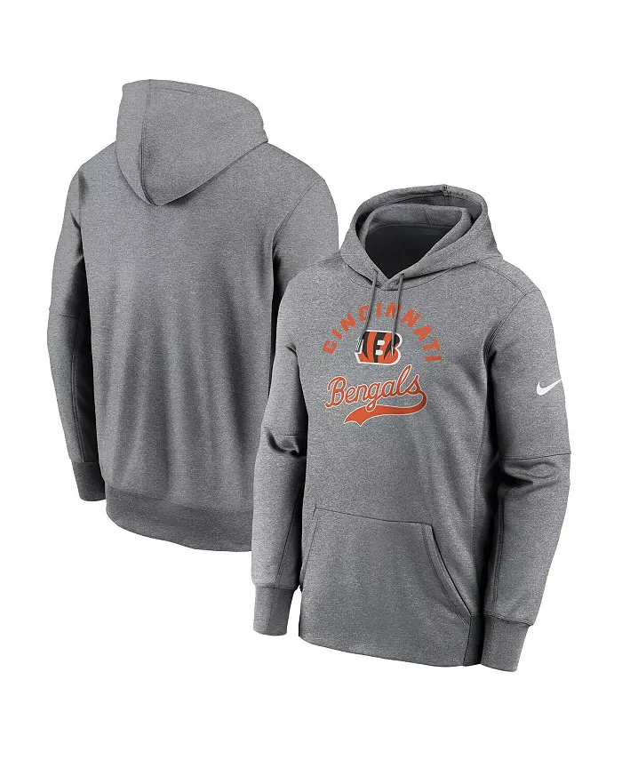 

Мужская серая в мелкую полоску толстовка с капюшоном Cincinnati Bengals из флиса Performance Nike
