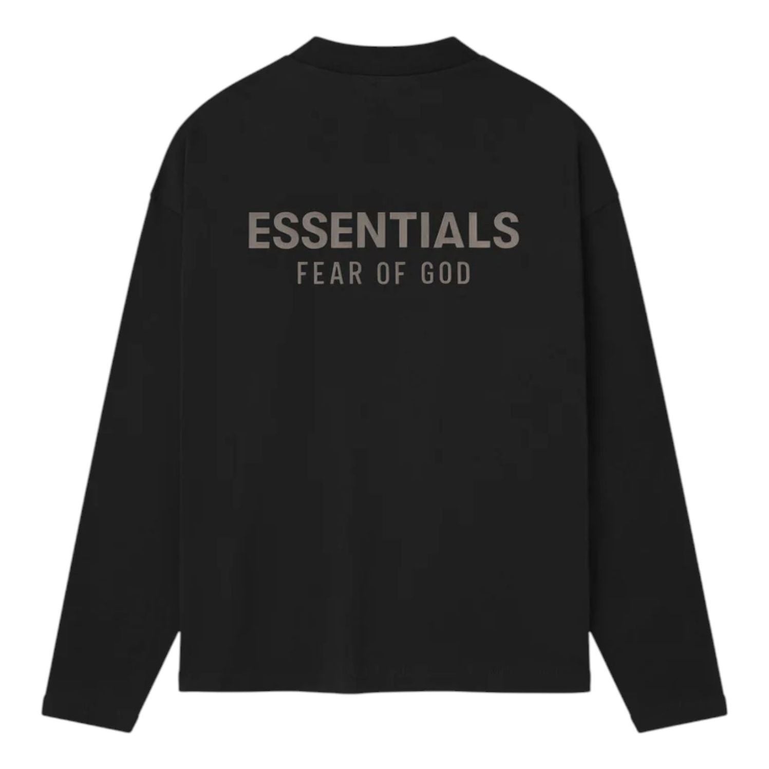 Классическая футболка с длинным рукавом Fear of God Essentials, цвет «черный уголь» — фото 2