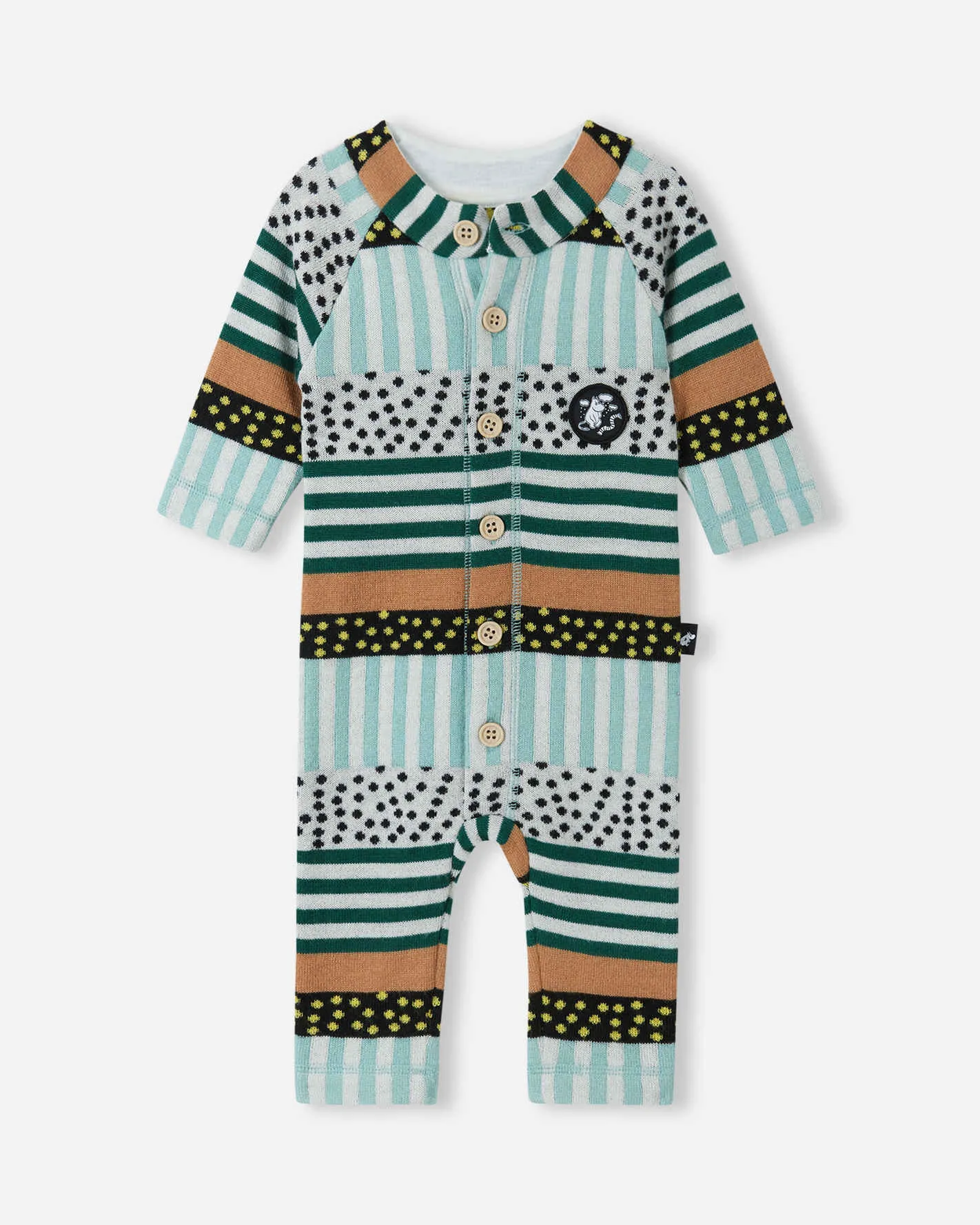 

Детский комбинезон из шерсти мериноса Moomin Mysig Reima, цвет Cool Green