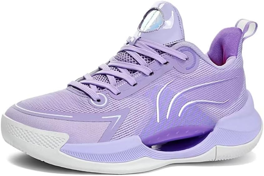

Мужские баскетбольные кроссовки для женщин, высокие, для уличного стритбола, дышащие, с противоскользящей подошвой, модные беговые кроссовки Purfitall, пурпурный