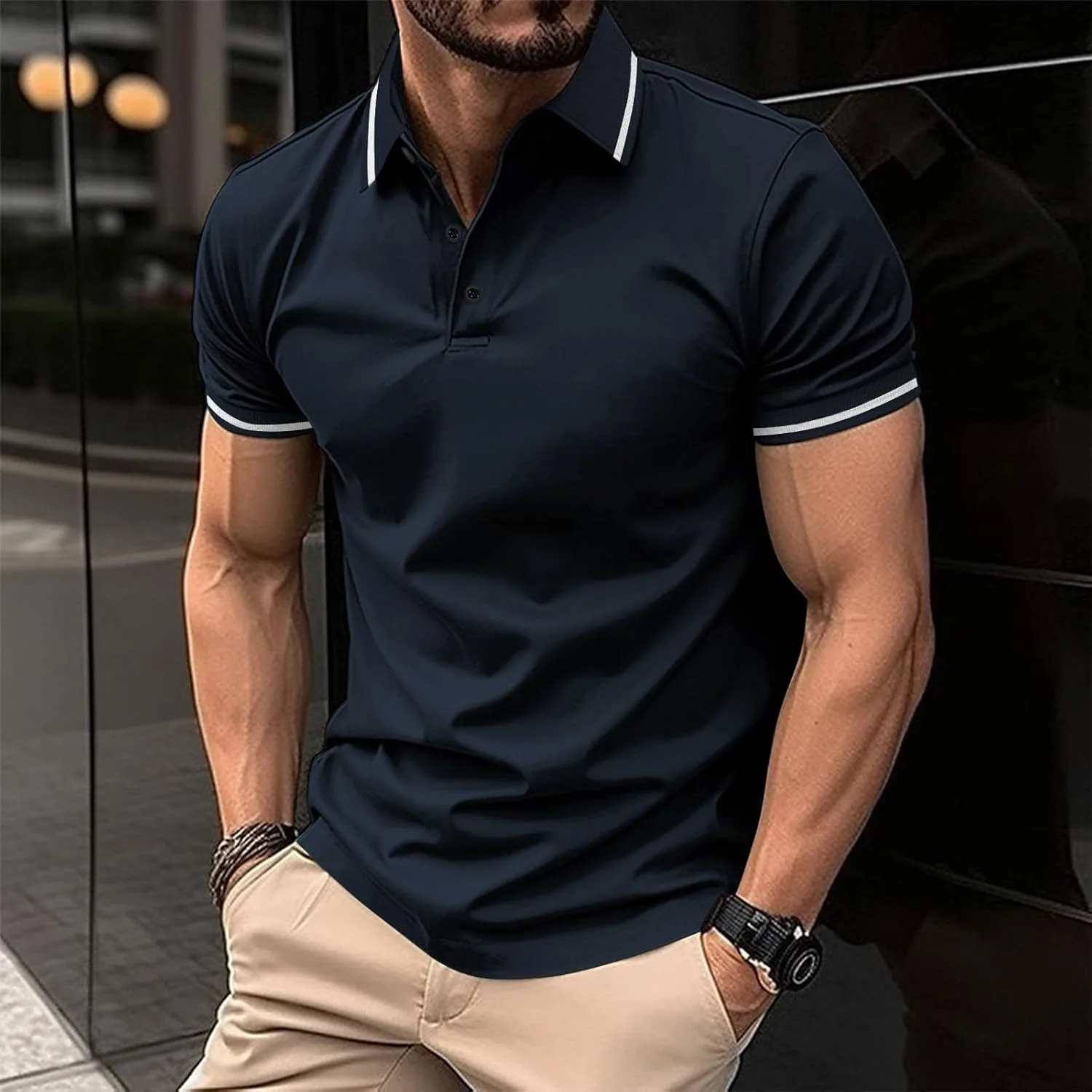Мужская поло Dry Fit Performance с коротким рукавом — фото 2