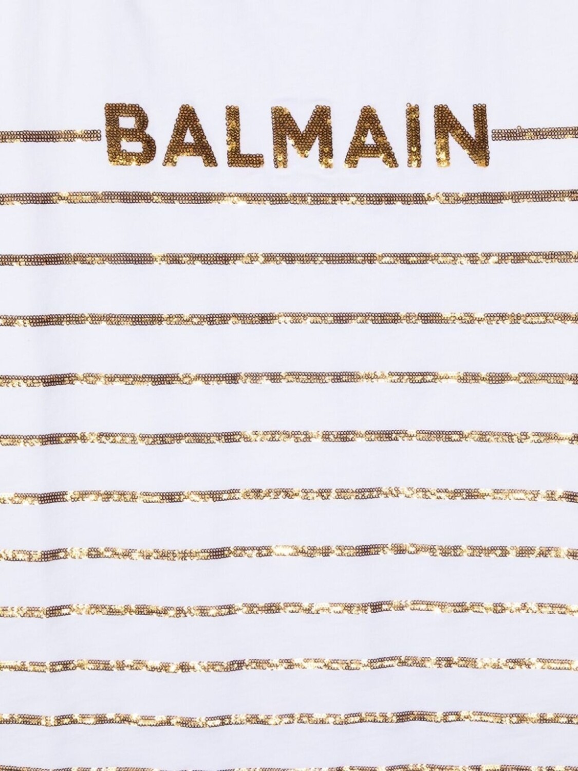 Balmain Kids футболка с пайетками, белый — фото 3