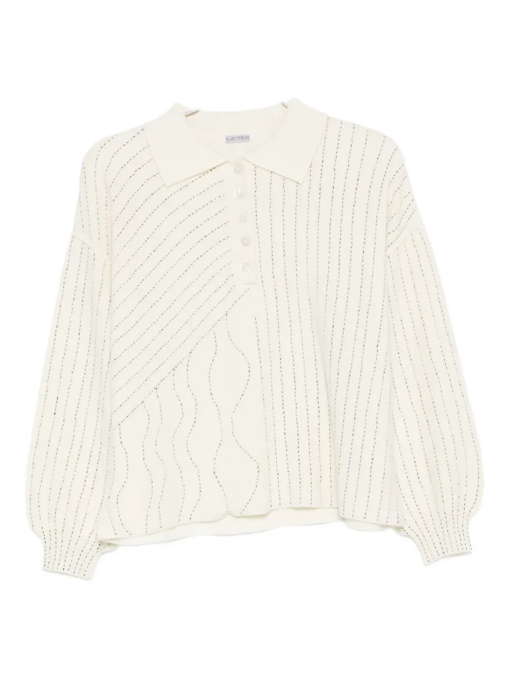 

Поло с отделкой строчкой Glass Cypress