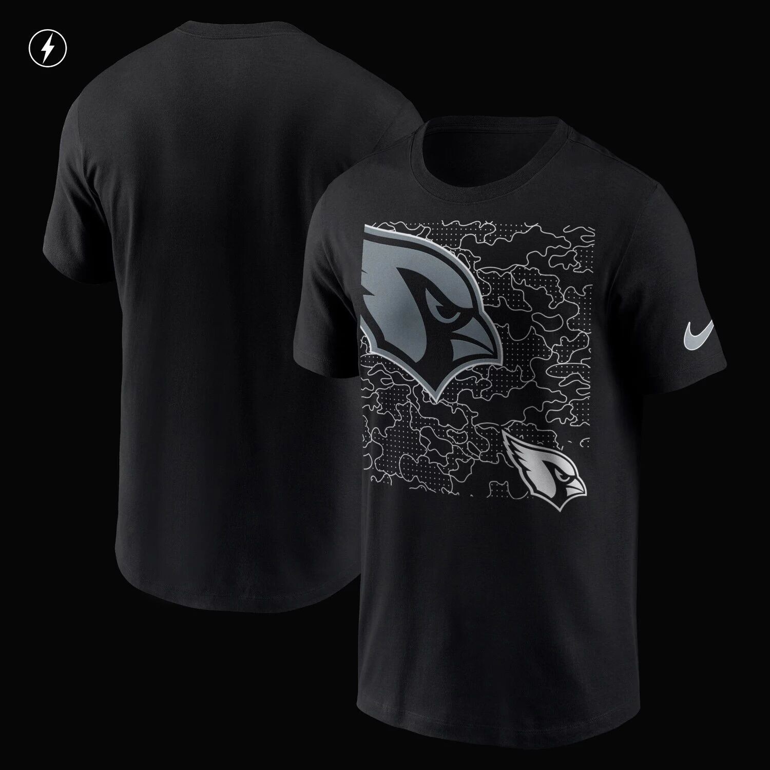 Мужская черная футболка Nike Arizona Cardinals RFLCTV — фото 2