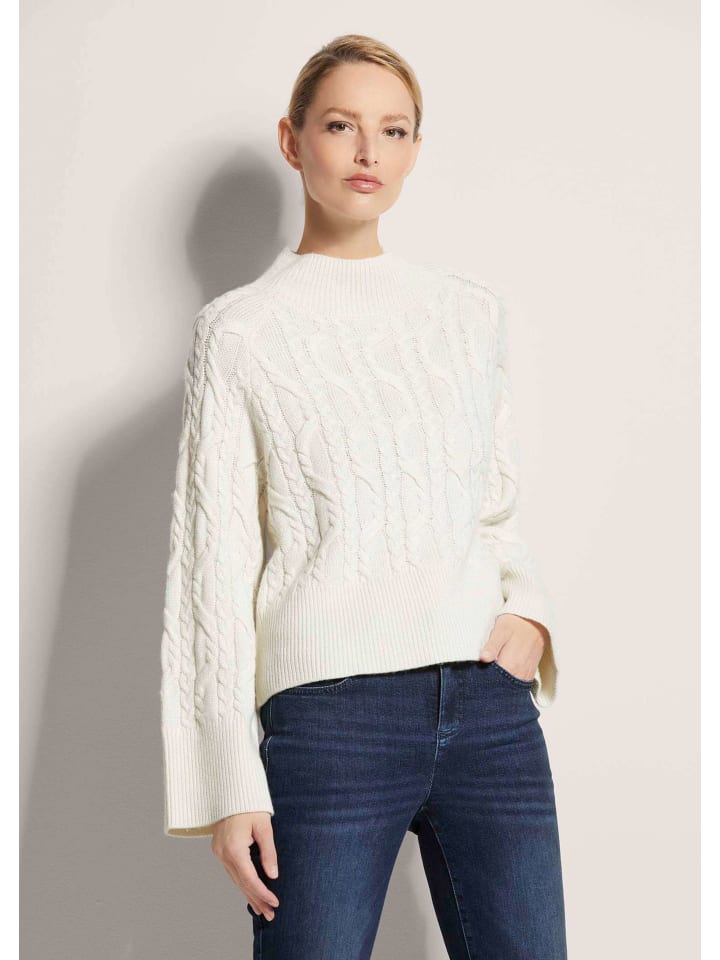 

MADELEINE Кашемировый свитер с косами, кремового цвета