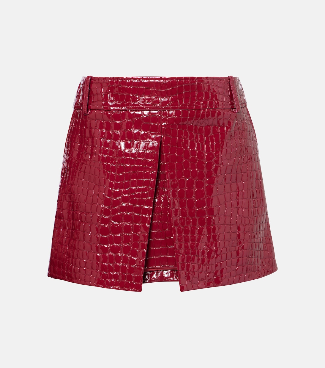 

Мини-юбка из кожи с эффектом крокодила Tom Ford, Cherry