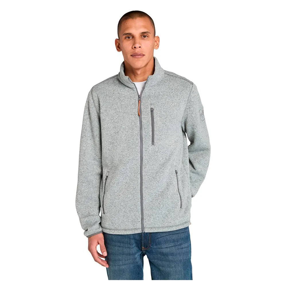

Флис Timberland Melange full zip, серый