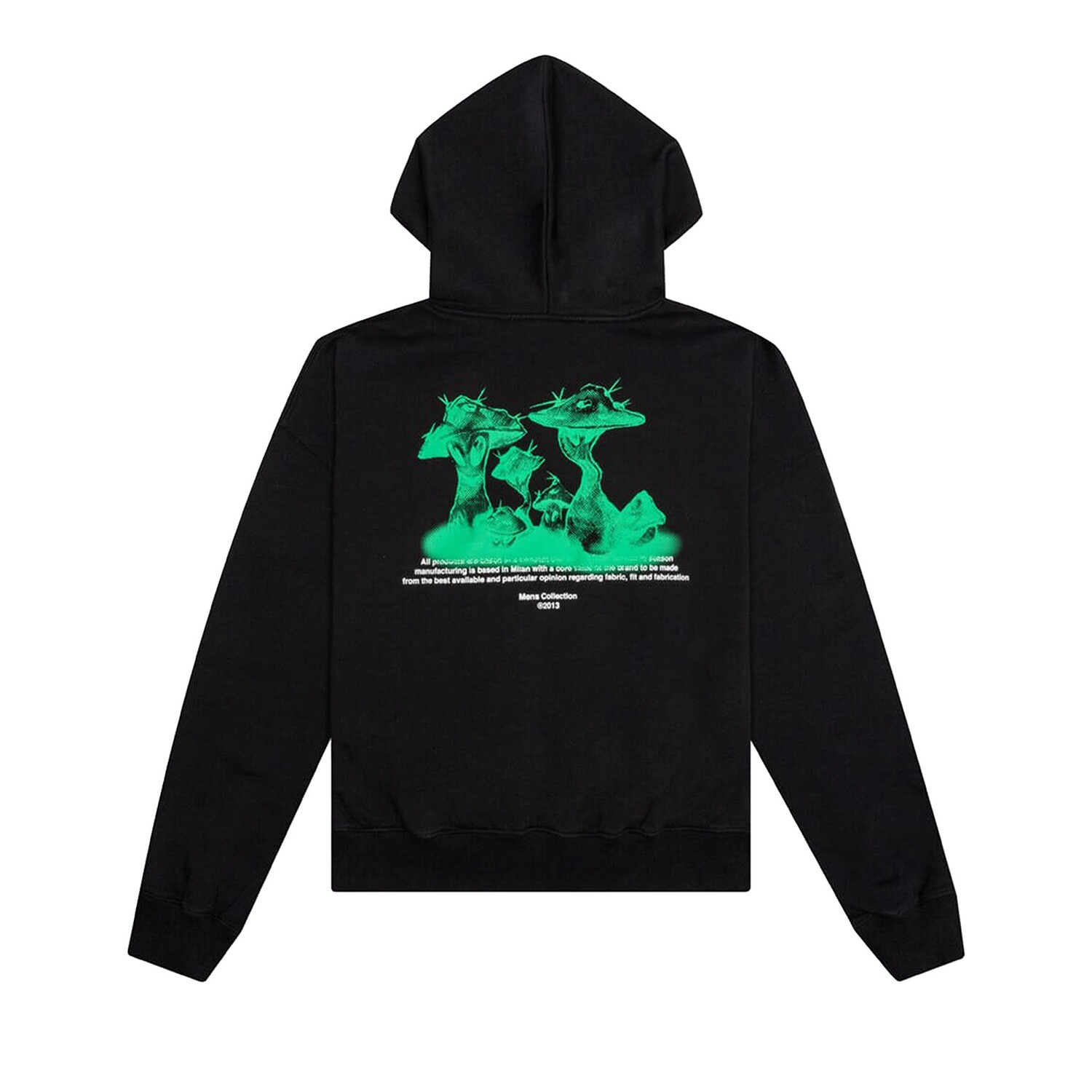 Свободная толстовка с капюшоном Off-White Alien Mush Черный/Зеленый — фото 2