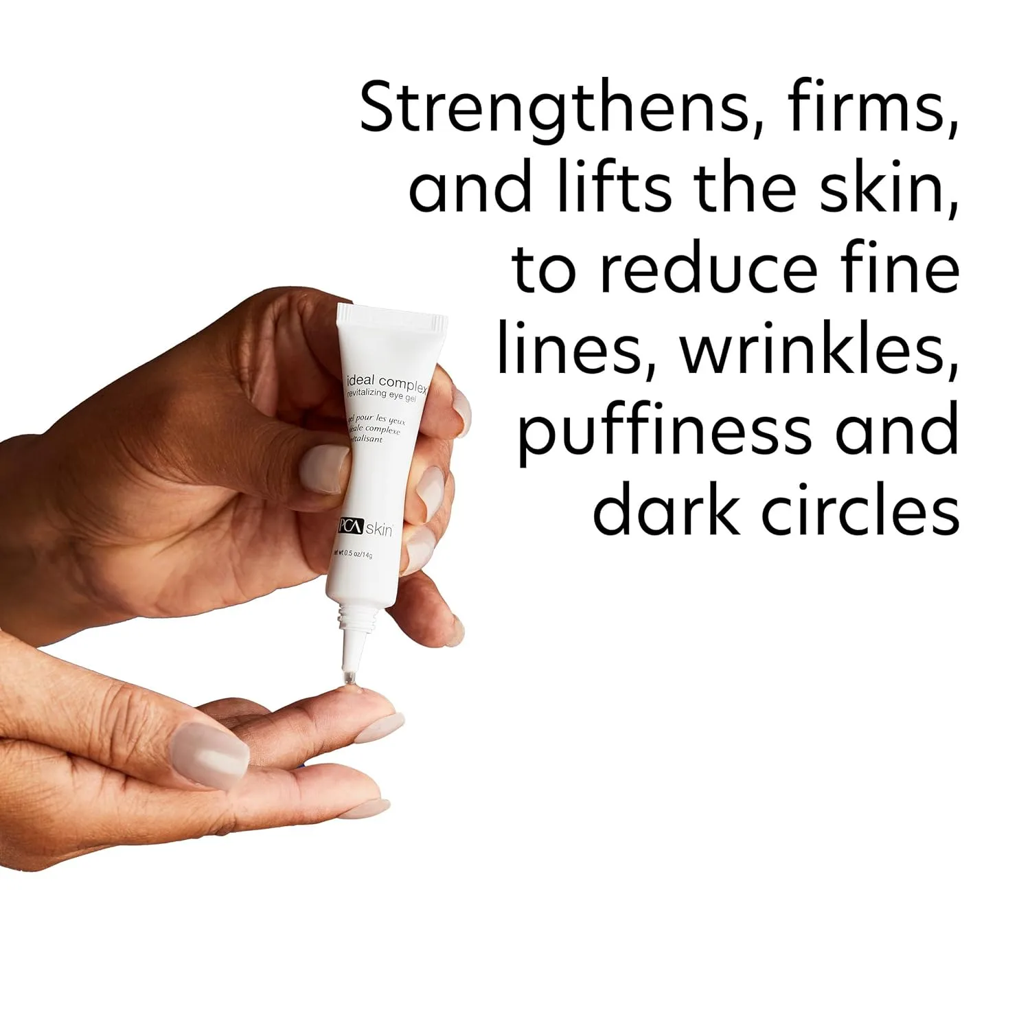 PCA SKIN Ideal Complex Revitalizing Eye Gel - Легкое антивозрастное средство для борьбы с темными кругами под глазами, безопасно для использования на веках. 14,8 мл (1 шт.) — фото 3