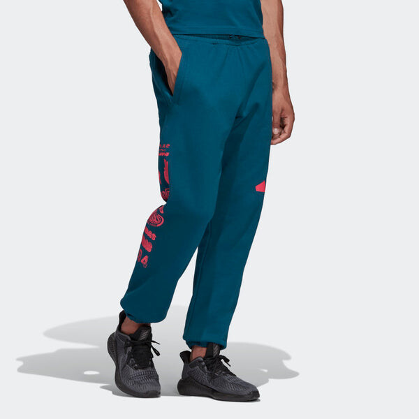 Спортивные штаны adidas Tp Fleece Pant Logo Printing Stay Warm Bundle Feet Sports Pants Blue, синий — фото 4