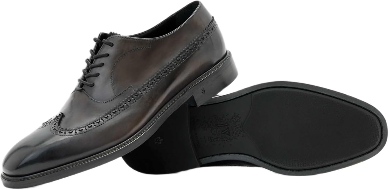 Мужские оксфорды John Varvatos Harrison Wingtip, Dark Charcoal — фото 3