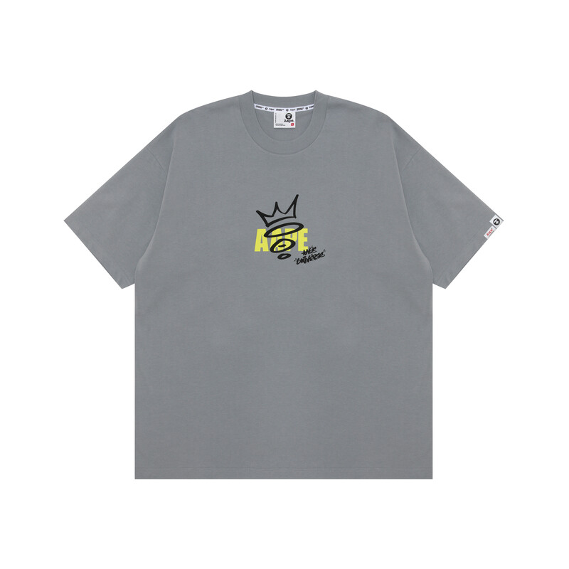 

BY *A BATHING APE Хлопковая футболка с принтом логотипа Aape, слоновая кость