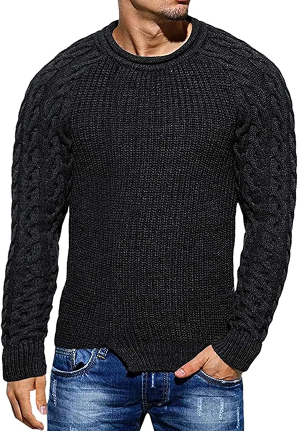 

Мужской свитер с цветными блоками, вязаный, с длинными рукавами JEShifangjiusu