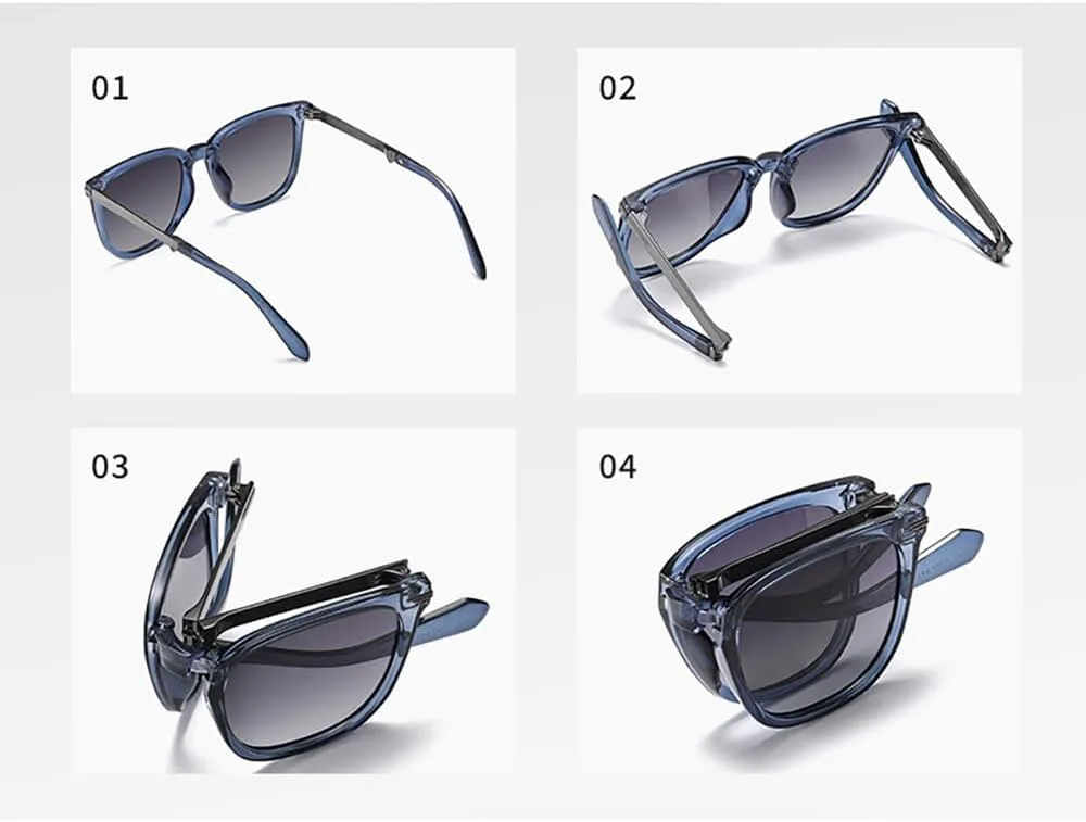 

Складные поляризованные солнцезащитные очки для мужчин, полуметаллические, женские солнцезащитные очки UV400, зеленые, синие, унисекс WNCKSQ, Green With Black