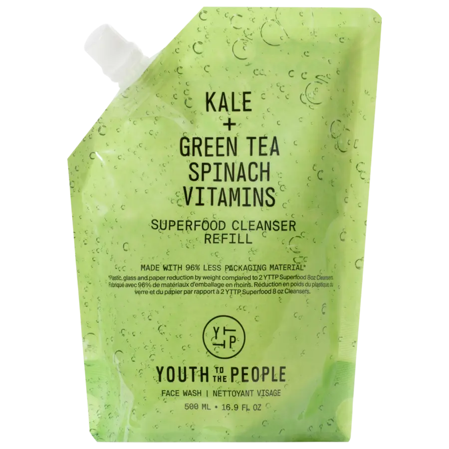 

Очищающее средство Superfood с мягким антиоксидантом, сменный блок Youth To The People, 16.9 oz/500 mL Refill Pouch