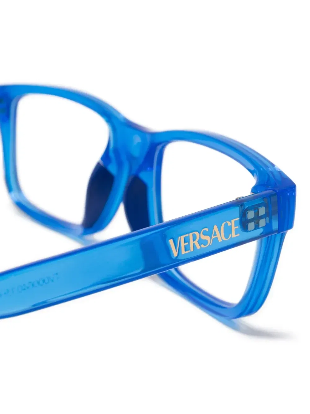 Очки в прямоугольной оправе Versace Kids, синий — фото 3
