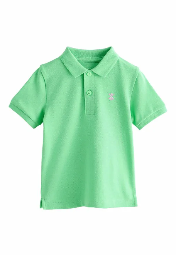 Однотонная стандартная рубашка поло с коротким рукавом Next, Bright Green