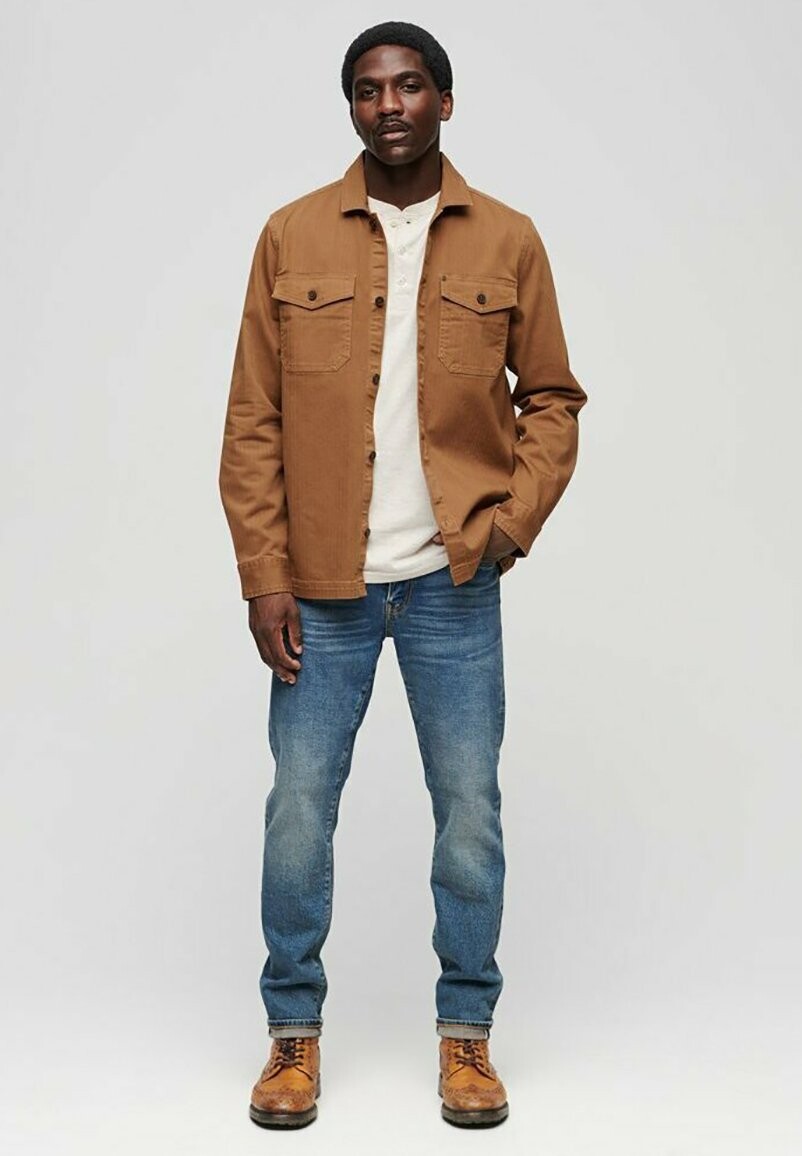 

Легкая куртка MERCHANT Superdry, цвет denim co tobacco brown