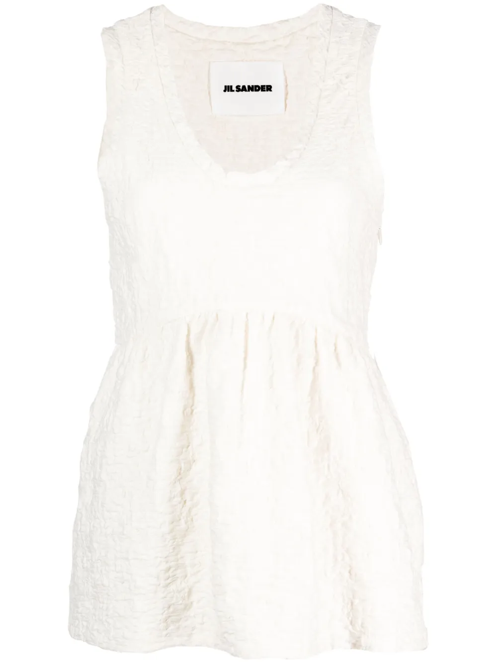 

Топ с жатым эффектом JIL SANDER, нейтральный