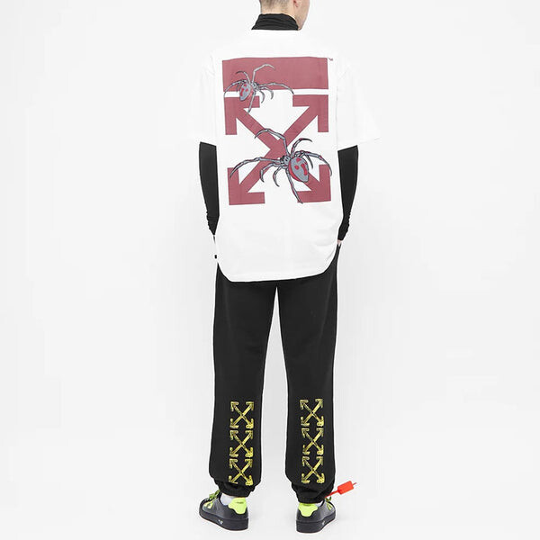 Футболка mens spider arachno arrow print sketch logo loose short sleeve Off-White, белый — фото 4