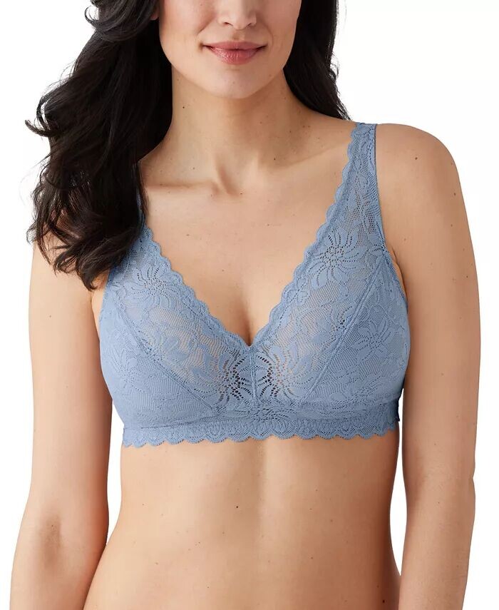 

Женский бюстгальтер без косточек Soft Sense Lace Mesh 810334 Wacoal, синий