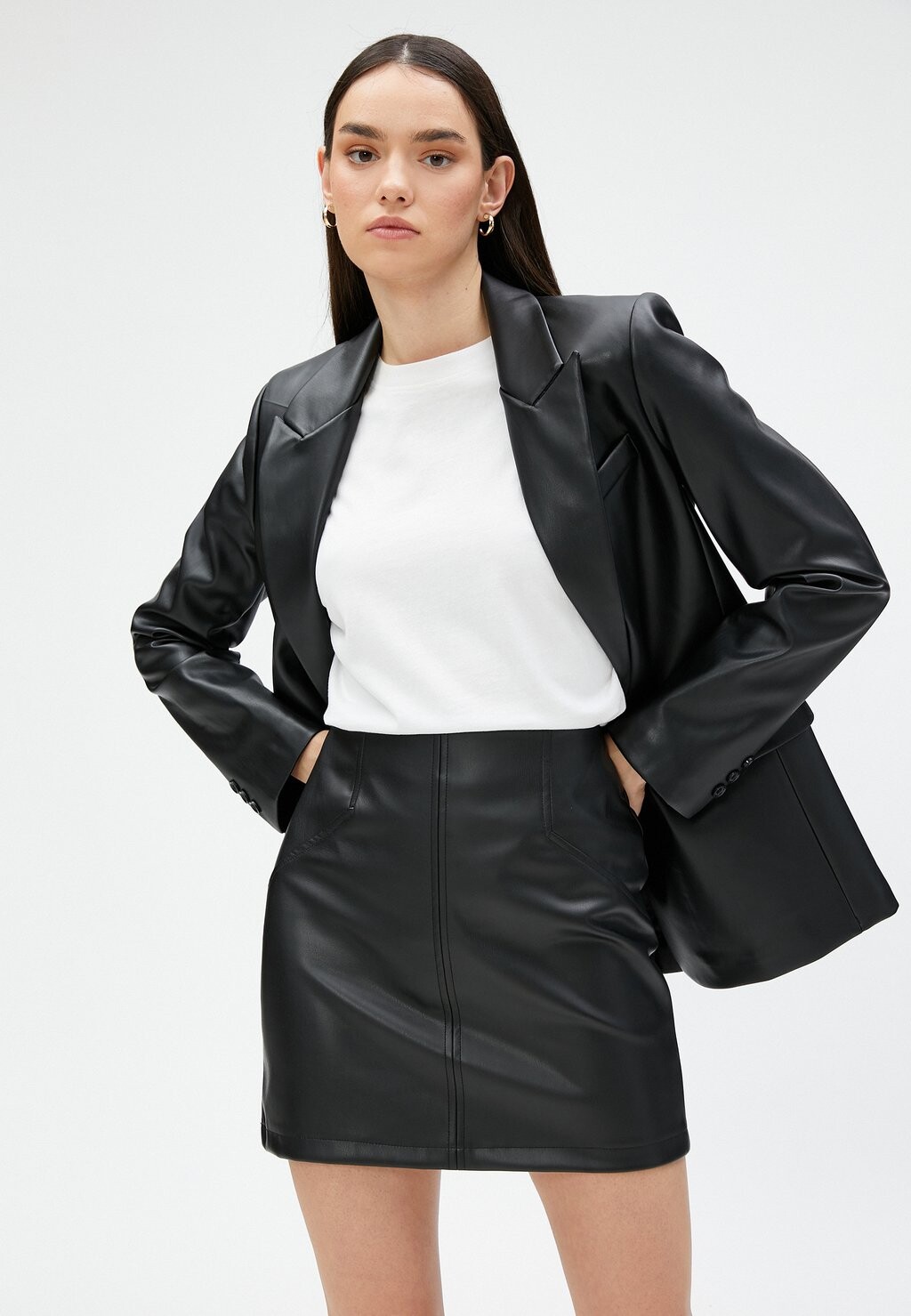 

Юбка-колокольчик Stitch Detail Zipper Koton, черный