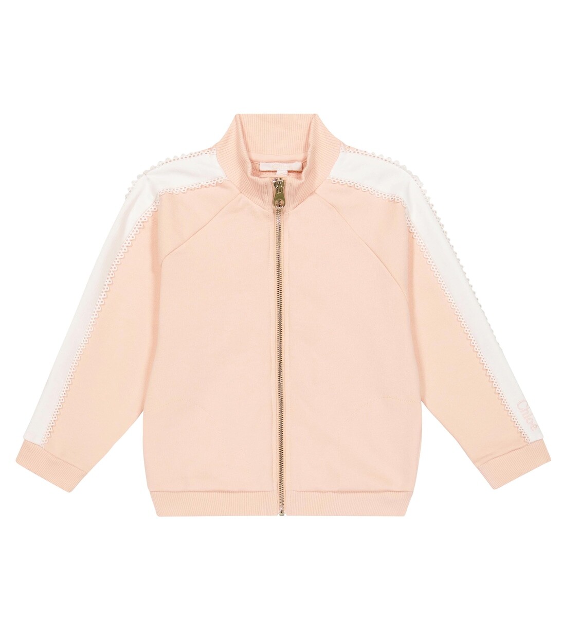 

Спортивная куртка из джерси с отделкой крючком Chloé, розовый