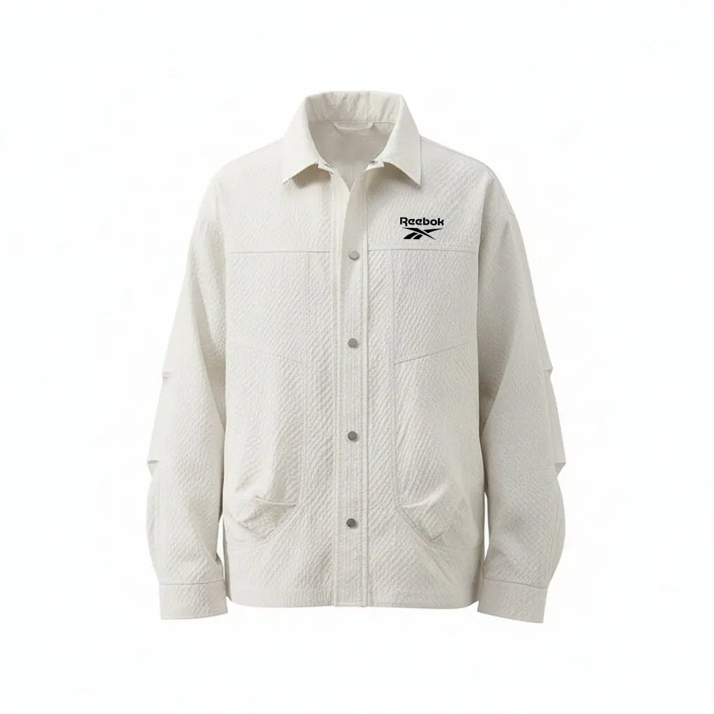 

Рубашки Unisex Lapel Moderate Others Reebok, айвори белый