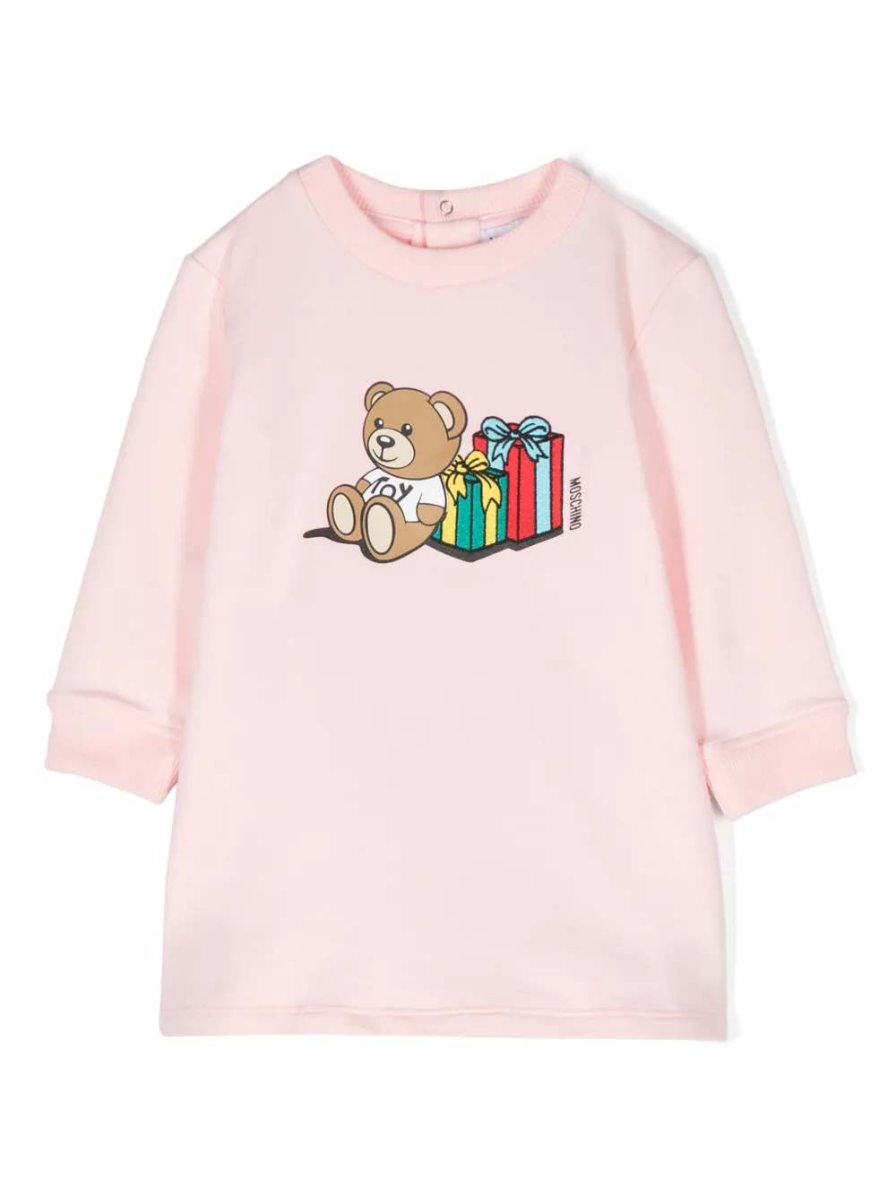 

Платье с принтом Teddy Bear Moschino Kids, розовый