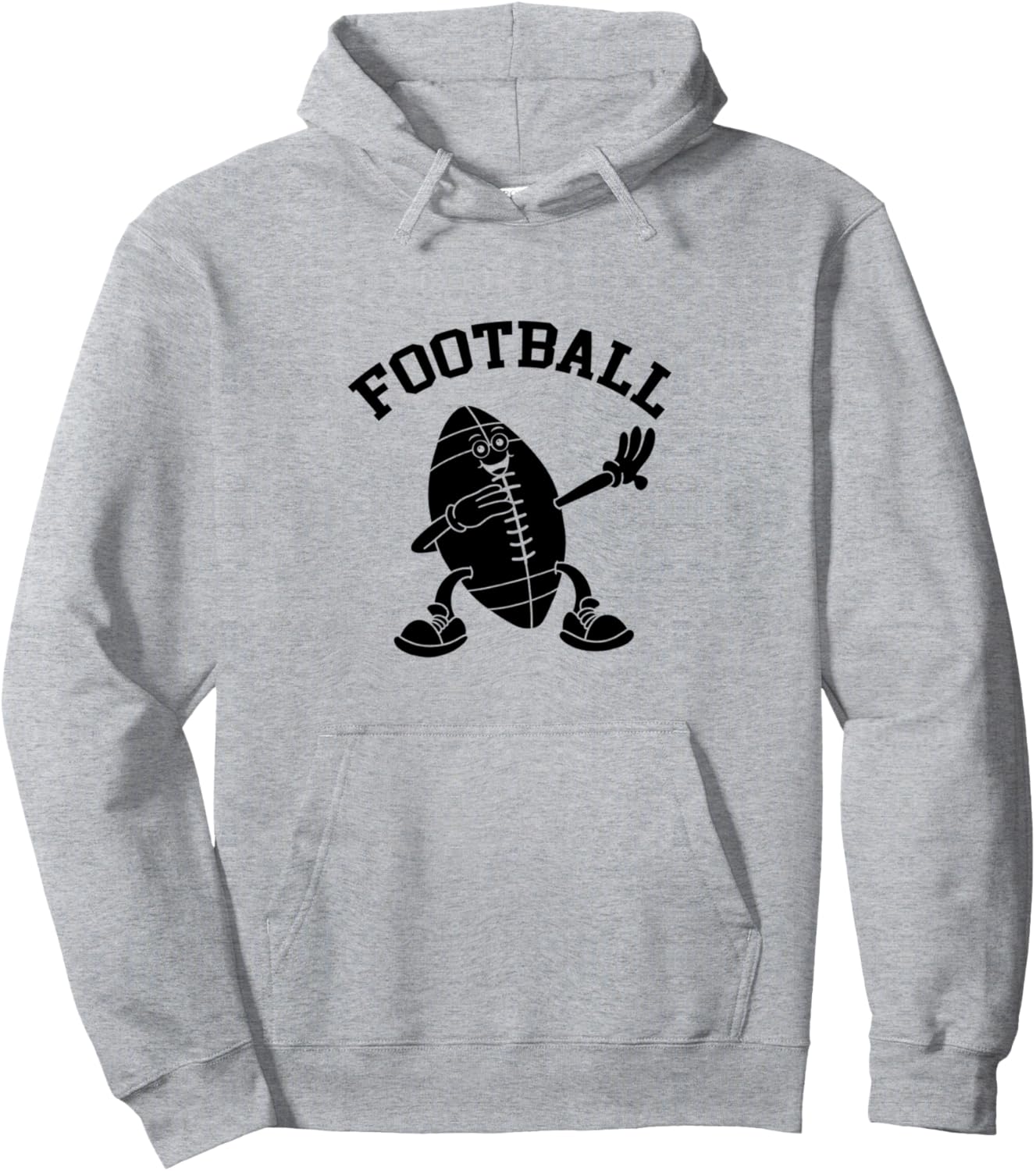 

Забавная толстовка с изображением американского футбольного мяча Funny Football Designs, серый