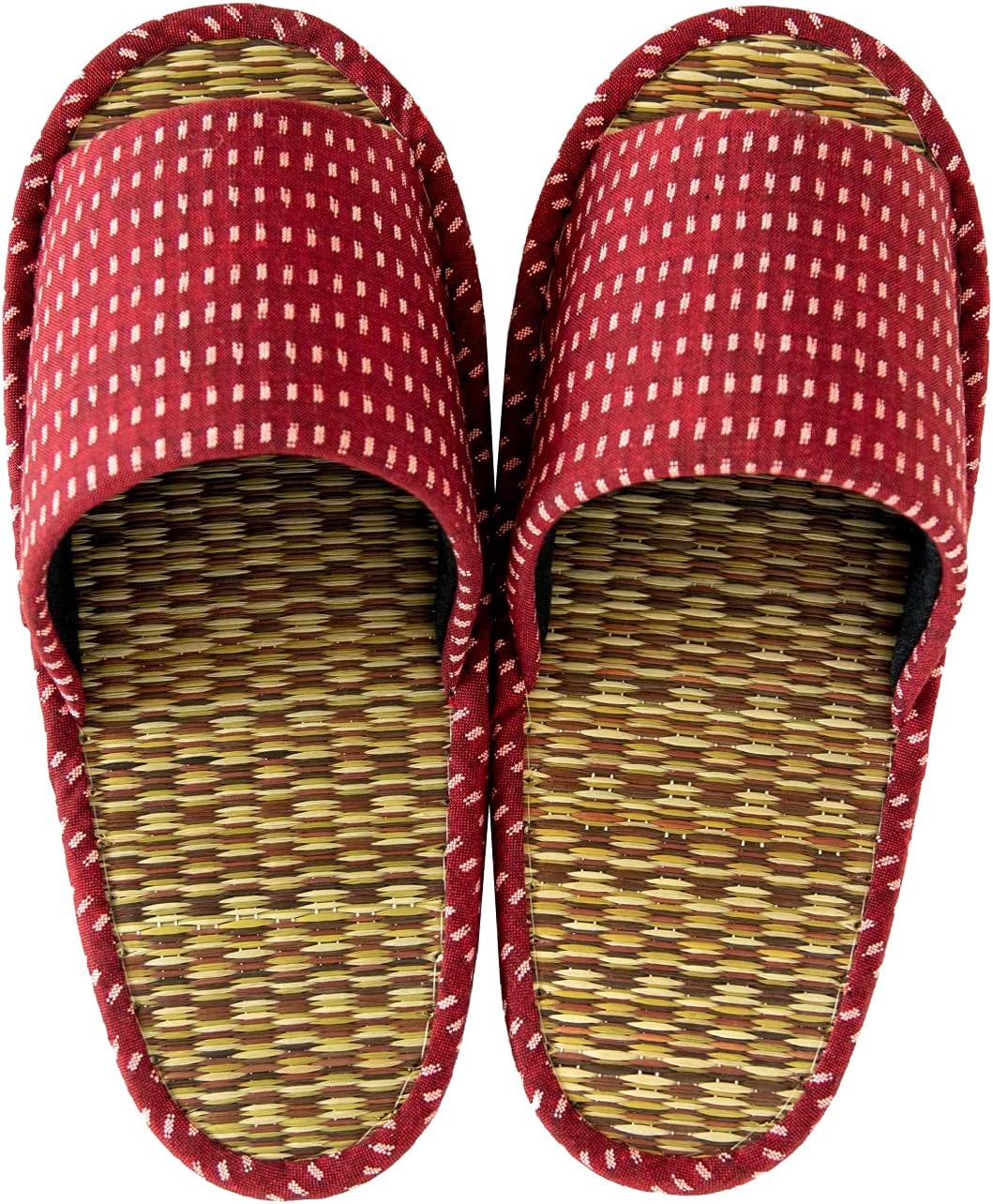 

Тапочки OKA Tatami, Сделано в Японии (травяные и корневые, японские), красный