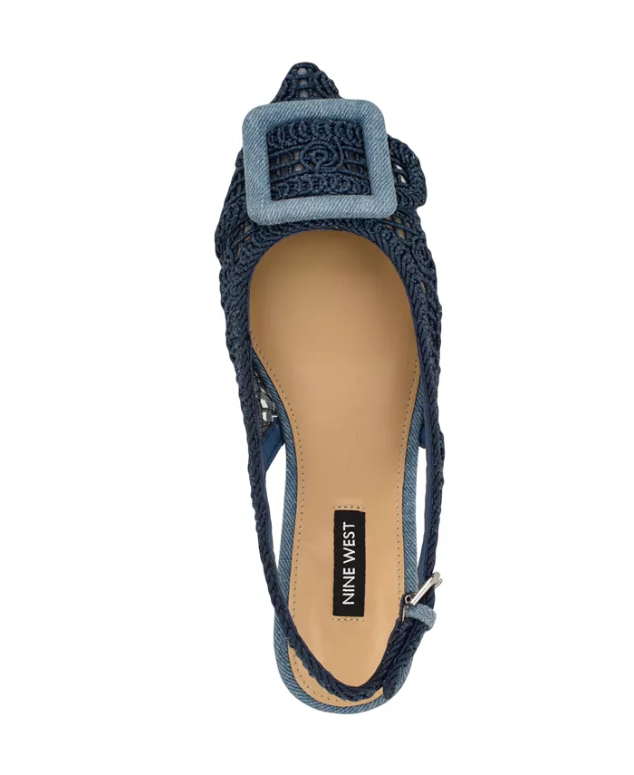 Женские мюли Jasser Slip On Dress Nine West, синий — фото 4