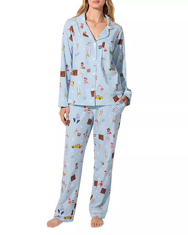 

Пижамный комплект с длинными рукавами - эксклюзив Bedhead Pajamas, синий