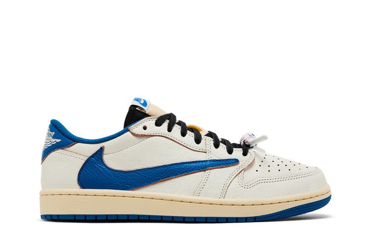 Кроссовки Air Jordan 1 Retro Low OG SP Sail Military Blue — фото 2