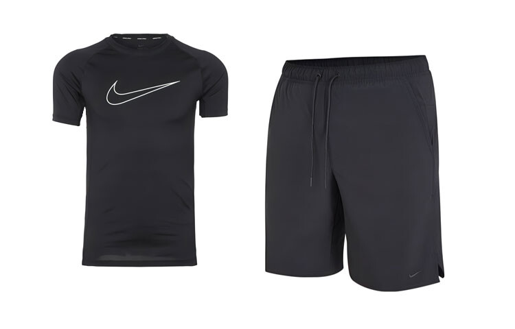

Повседневный спортивный мужской спортивный костюм черный Nike, черный