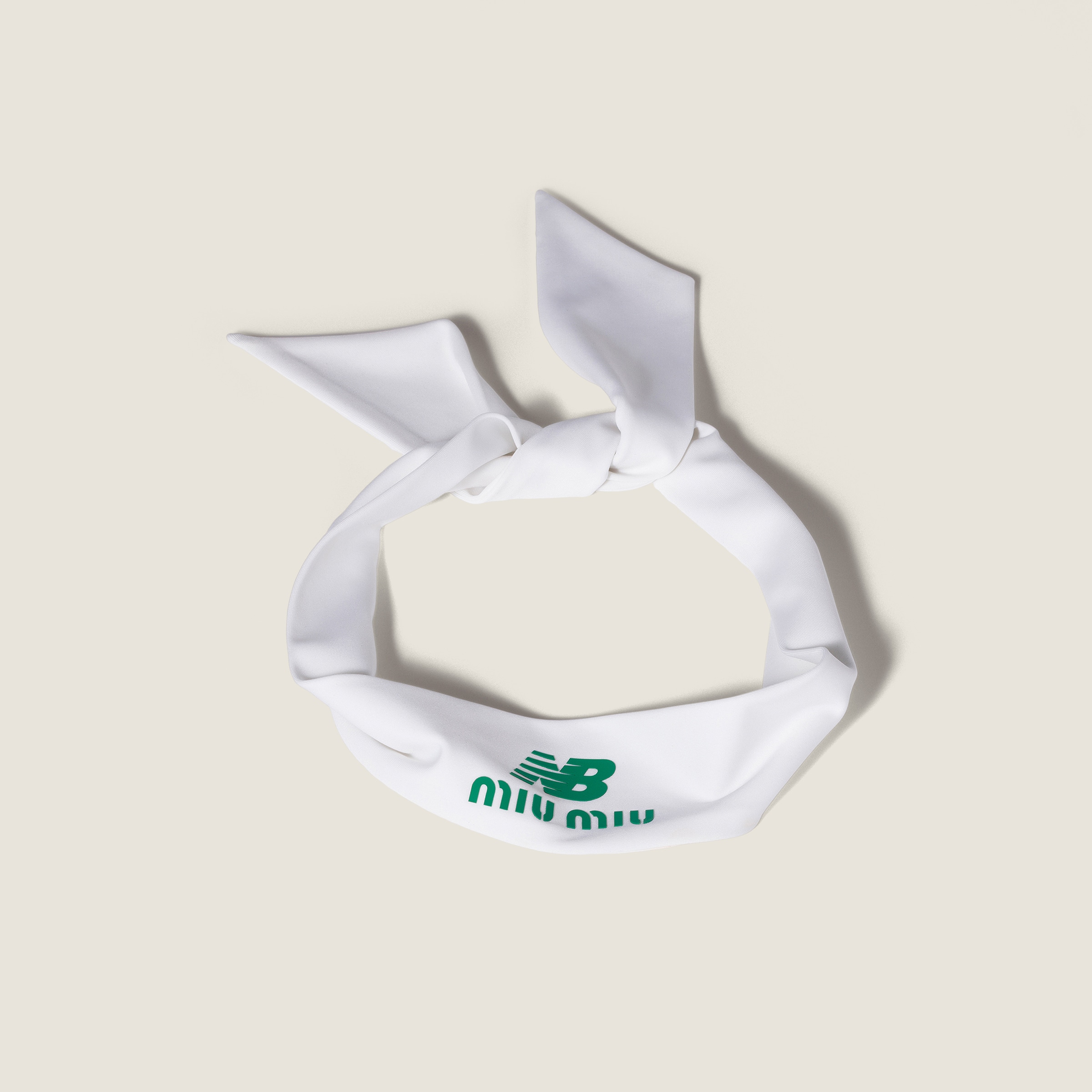 

Эластичная техническая повязка из джерси MIU MIU, белый