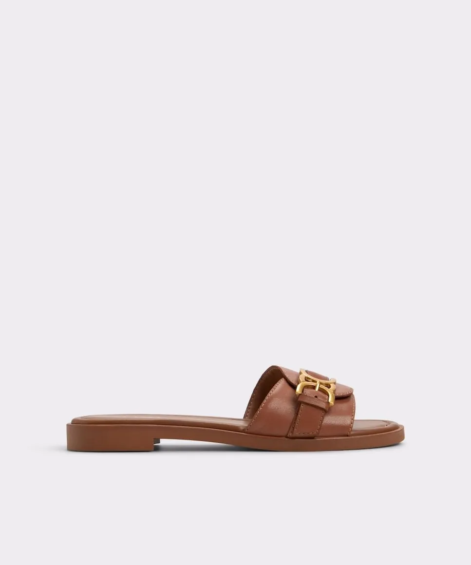 Женские сандалии на плоской подошве с круглым носком Aldo, песочный