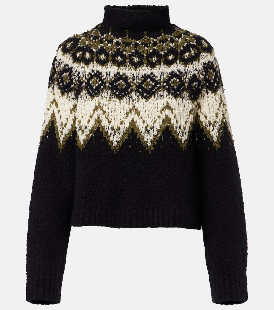 

Белый свитер Lizzy fair isle из хлопка Proenza Schouler, Black Multi