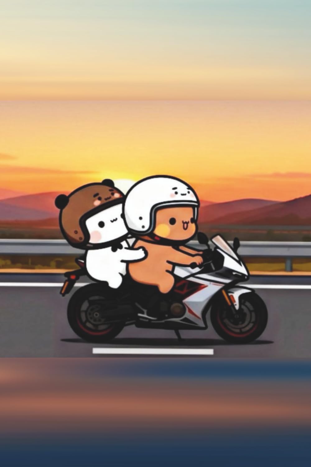 

Bubu and Dudu Sunset Ride Notebook: Couple Bear Bike Ride Journal (Independently published)
