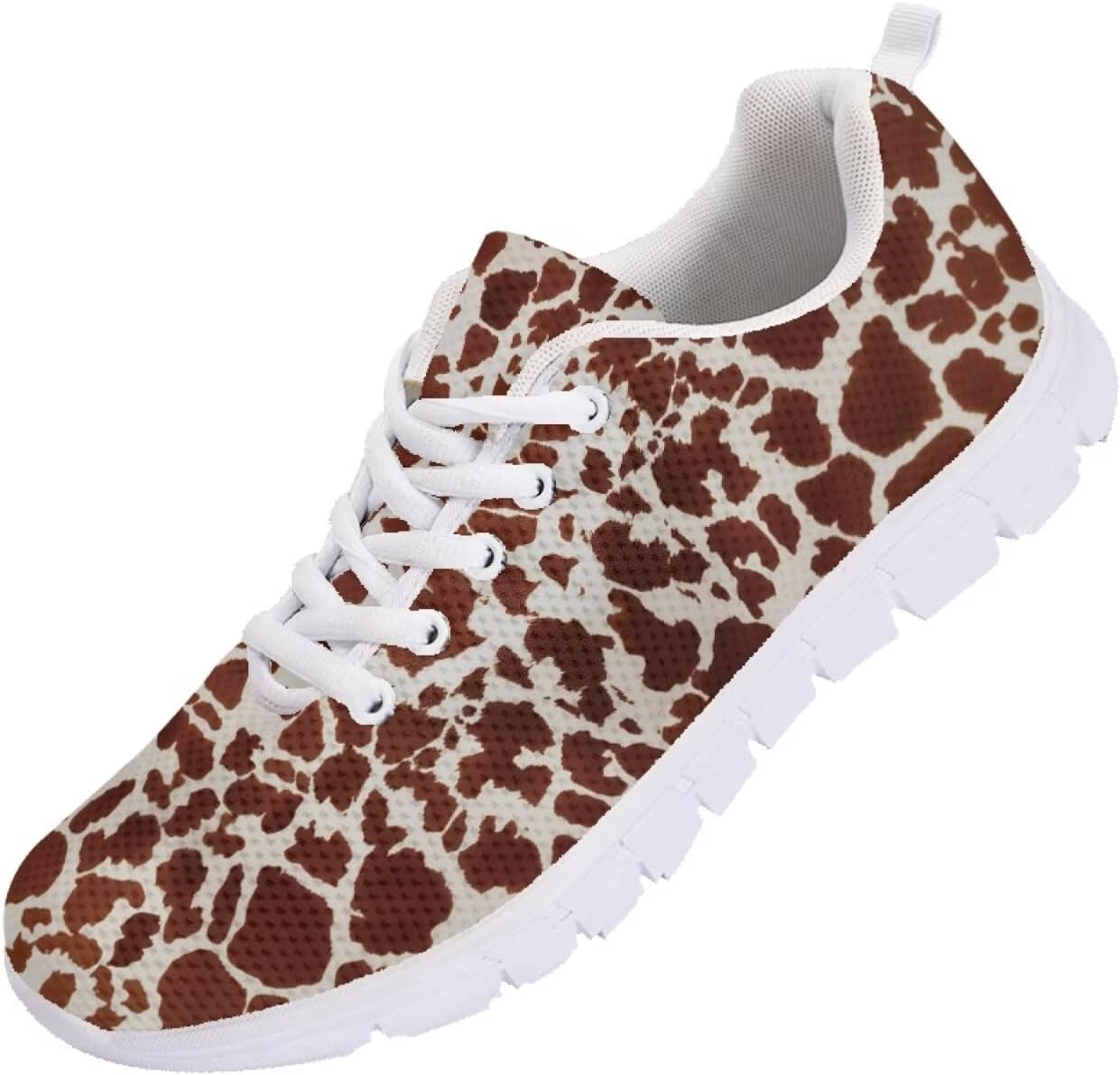 

Мужские кроссовки Funnydude Funny Print для бега, легкие, дышащие, теннисные, зимние спортивные кроссовки, Brown Cow Print