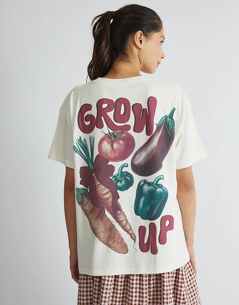 

Футболка Skinnydip London Grow Up Vegetable белого цвета